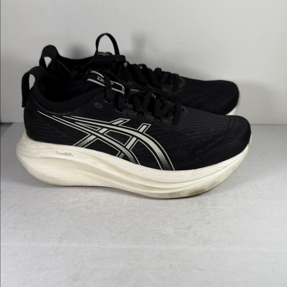 Asics Gel-Nimbus 27 Women’s 7.5 wide and White Running Shoes NO INSOLES S11 - Picture 1 of 7
